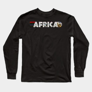 African Flag Colors Distressed Leopard Tortoise Long Sleeve T-Shirt